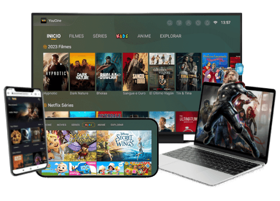 Dispositivos no Youcine apk