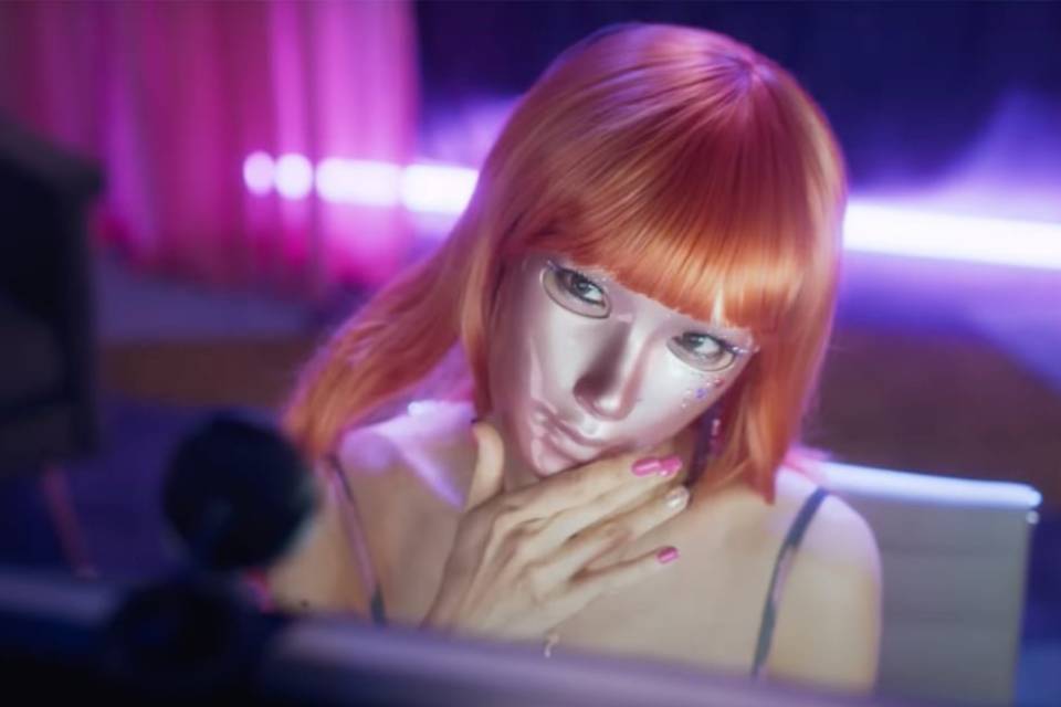 máscara menina